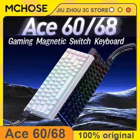 MCHOSE Ace 60 Pro/Ace 68 Mechanical Keyboard Wired Hall Effect Magnetic Switch Gaming Keyboard Hot S