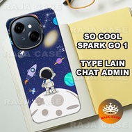 HP (RC17) Case Tecno Spark Go1/ Astronaut Motif Tecno Spark Go1 hologram Case Tecno Spark Go1/case i