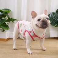 GOU-HOME Dog Clothes Pet Clothes for Bulldog Summer Thin Style Abrasionproof Polyster Material