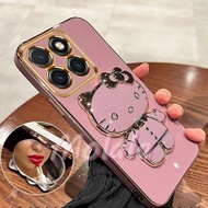 Capinha Case Motorola Edge 60 70 Fusion 60s 60 5G With Makeup Mirror KT Cat Phone Stand