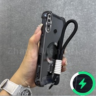 Suitable for Huawei NOVA  4E phone case magnetic charging phone case four corner anti drop transpare