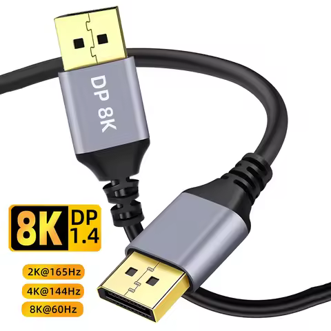 DisplayPort 1.4 8K@60Hz DP cable 0.5M-5M 4K@144HZ 1080P@ 240HZ 32.4Gbps, suitable for computer monit