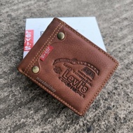 Men's Leather Wallet/ Small Size Folding Wallet/ Brown Wallet M18