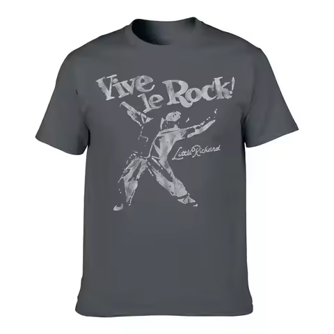 Robot Rave Vive Le Rock Worn by Sid Vicious Black T-Shirt Design for Men Loose Fit Short Sleeve Shir