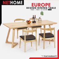 ⚡️NETHOME⚡️Europe Design Dining Table / Dining Set with 4 Chairs