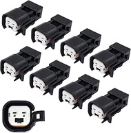 8pcs EV1 to EV6 EV14 Fuel Injector Adapter Connector Plug Compatible with Engine Harness EV1 to EV6 