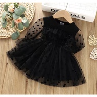 Black baby dress baju gaun baby girl warna hitam