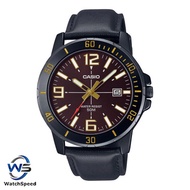 Casio MTP-VD01BL-5B Black Leather Band Watch For Men
