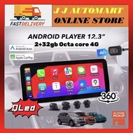 12.3 inch car android player 2GB + 32GB Ram support 360 camera apple carplay android auto axia myvi 
