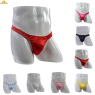Sissy Pouch Panties Mens Satin T-back Thong Ultra-thin Briefs G-String Lingerie
