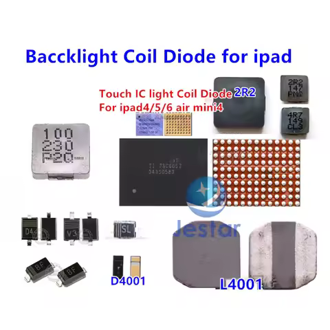 5-10pcs For IPAD air 1 2 mini Pro9.7/10.5 343S0583 BCM5976C1KUB6G Backlight Diode D4001 V3 JH BF SL 