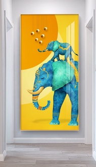 ภาพวาดผ้าใบ ลายช้าง ขนาด50*80CM.และ40*70CM 60x100cm. painting canvas รูปภาพตกแต่งบ้าน ภาพติดผนัง แต่