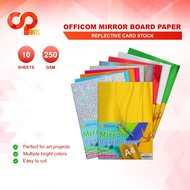 Mirror Board Paper A4 Officom 250gsm (10 Sheets) Metallic Shiny Cardstock
