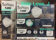 SOFTIES 3D MASK SURGICAL WHITE ( 20 MASKER )
