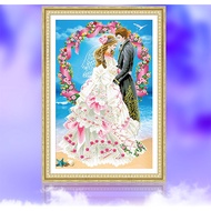 DIY round diamond/square diamond full painting diamond painting, wedding couple, bead painting