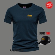 Hat Bonus!!! Li-ning Samping Gold Short T-Shirt/Kaos Distro T-Shirt Short T-Shirt Men &amp; Womenra Premium Cotton Tiedye 30s