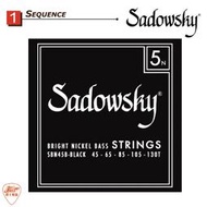 【爵士樂器】完售 Sadowsky SBN45B Black Label Nickel 45130 五弦 貝斯弦