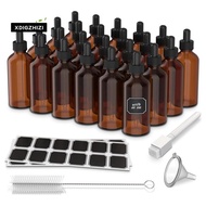 24Piece Amber Glass Dropper Bottle Dropper Bottle with Dropper Fit for Oil Leakproof Tincture Bottle