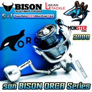 รอกตกปลา รอกสปินนิ่ง BISON ORCA SERIES (มีให้เลือกหลายเบอร์)