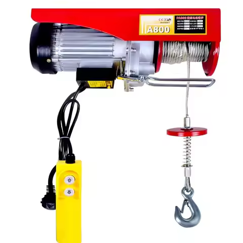 12M Mini Lifting Hoist Compact Machine Household Lifting Winch Small Lifting Crane Light Duty Vertic