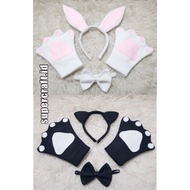 Rabbit Costume Cat Costume Black Cat Headband Costume White Rabbit Headband Rabbit Headband Cosplay