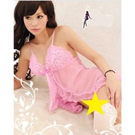 Lovely Front Open-style Sleepwear + T-panties 10787