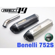 Project79 Exhaust Benelli 752S Ekzos Short Slip on Tabung Muffler Motor Accessories Stainless Steel 
