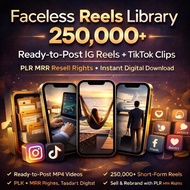 [PDF] 250,000+ Faceless Reels Bundle MP4 Viral Video TikTok Instagram Digital Download