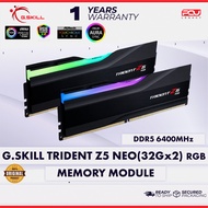G.SKILL TRIDENT Z5 NEO RGB 64GB (32X2) 6400MHZ DDR5 RAM - BLACK / SILVER