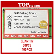 Self Drilling Screw Skru Besi Mata Drill Skru - DS-FH 425 08 X 1 ZPH