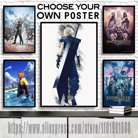 Final Fantasy VII XIV Remake Canvas Art Poster Print Modern Bedroom Wall Decor for Gaming Fans
