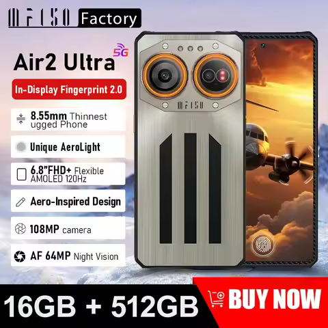 IIIF150 Air2 Ultra 5G Rugged Phone Ultra-thin 16GB+512GB 6.8''FHD+ 120Hz Flexible AMOLED Screen 108M