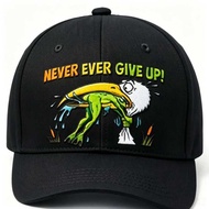 Inspirational Cartoon Baseball Cap Frog Egret Bird Pattern Embroidery Daily Travel Sunshade Hat