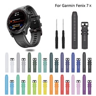 Strap For Garmin Fenix7x/6x/6x Pro/5x/5xPlus/3/3HR Quick Release Silicone Strap Smart Watch Accessor