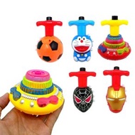 Mainan Gasing Pencet Tombol Karakter Lucu Bunyi Musik dan Nyala Lampu LED Warna Warni Murah