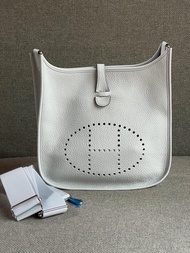 Tas Hermes Evelyne Evelyn Clemence PM Bleu Pale PHW Asli Ori Authentic
