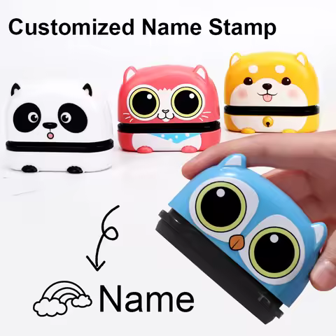 Ensure easy and fun identification of school supplies with waterproof name stamps; personalized for 
