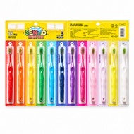 SENTO Junior Safe Toothbrush Step3 12-Pack | 0.01mm Ultra-Fine Deep Clean Bristle Toothbrush for Kid