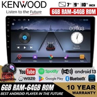 [6GB RAM+64GB ROM] Kenwood QLED Android Player 9"10" inch Quad Core Car Multimedia MP5 Player WIFI