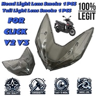 HONDA CLICK 125i/150i V3 SMOKE HEAD LIGHT LENS AND TAIL LIGHT LENS FOR CLICK V3 (kasama headlight le