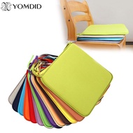 1Pc Candy Colors Cushion Garden Fabric Plain Square Cushion European Dining Chair Cushion Creative Sofa Fabric Cushion 40*40Cm