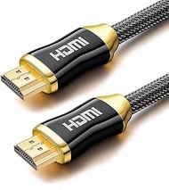 RHITLAND 8K HDMI Cable 6.5FT, High Speed Ultra HDMI 48Gbps Braided Cord- 8K@60Hz, DTS:X, HDCP 2.1, HDR 10 Compatible with Apple TV/Fire TV/Roku TV/Playstation/PS5/Sony LG