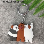 MXFASHIONE We Bare Bears Doll Accessories Toy Gift Keyring Ornaments Car Interior Accessories Bag Trinket Car Pendant Key Rings