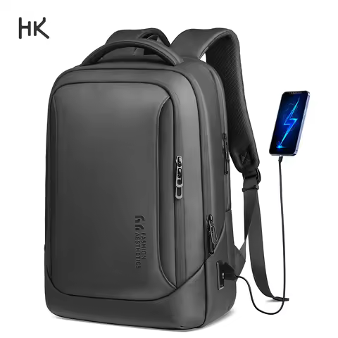 HK Multifunctional Men's Backpack Waterproof Travel School Bag Large Capacity 17'' Laptop Backpack w