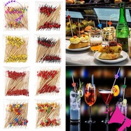 HOULAI Cocktail Fork, Picnic Party Supplies Wooden Bamboo Pick, Disposable Cocktail Pick Picnic Wedd