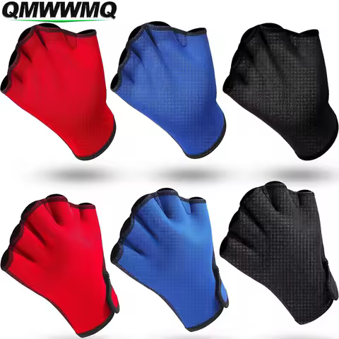 1Pair Aquatic Gloves Swimming Training Gloves Webbed Swim Gloves Water Resistance Paddle Gloves for 