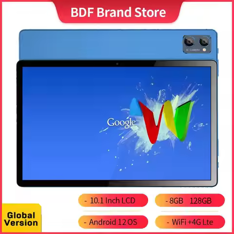【NEW】BDF Y7 Max Android 12 Tablet 10.1" HD+ 60Hz Display TÜV Rheinland Octa Core Cpu 8GB RAM 128GB R