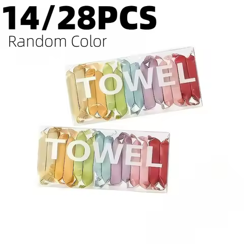 14/28PCS Disposable Compressed Towel Washcloth Portable Towel Travel Hotel Face Cleansing Beauty Ind