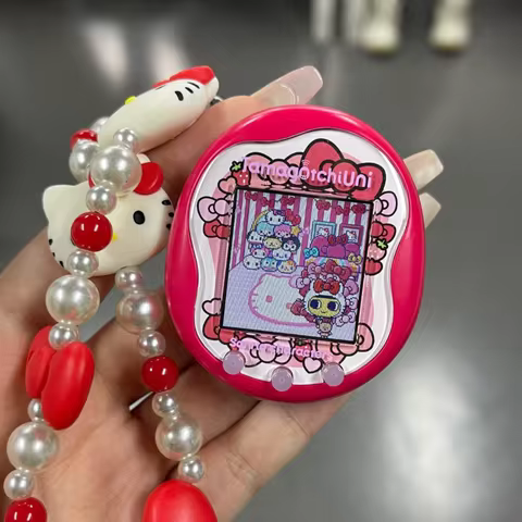 Sanrio Hellokitty Cinnamoroll Tamagotchi Uni Faceplate Silicone Protective Film Kawaii Sticker Cute 