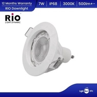 RiO 6W / 7W Recessed Downlight 3000K 4000K 6500K White Silver SMD LED Round Downlight Lampu Siling Home Lighting